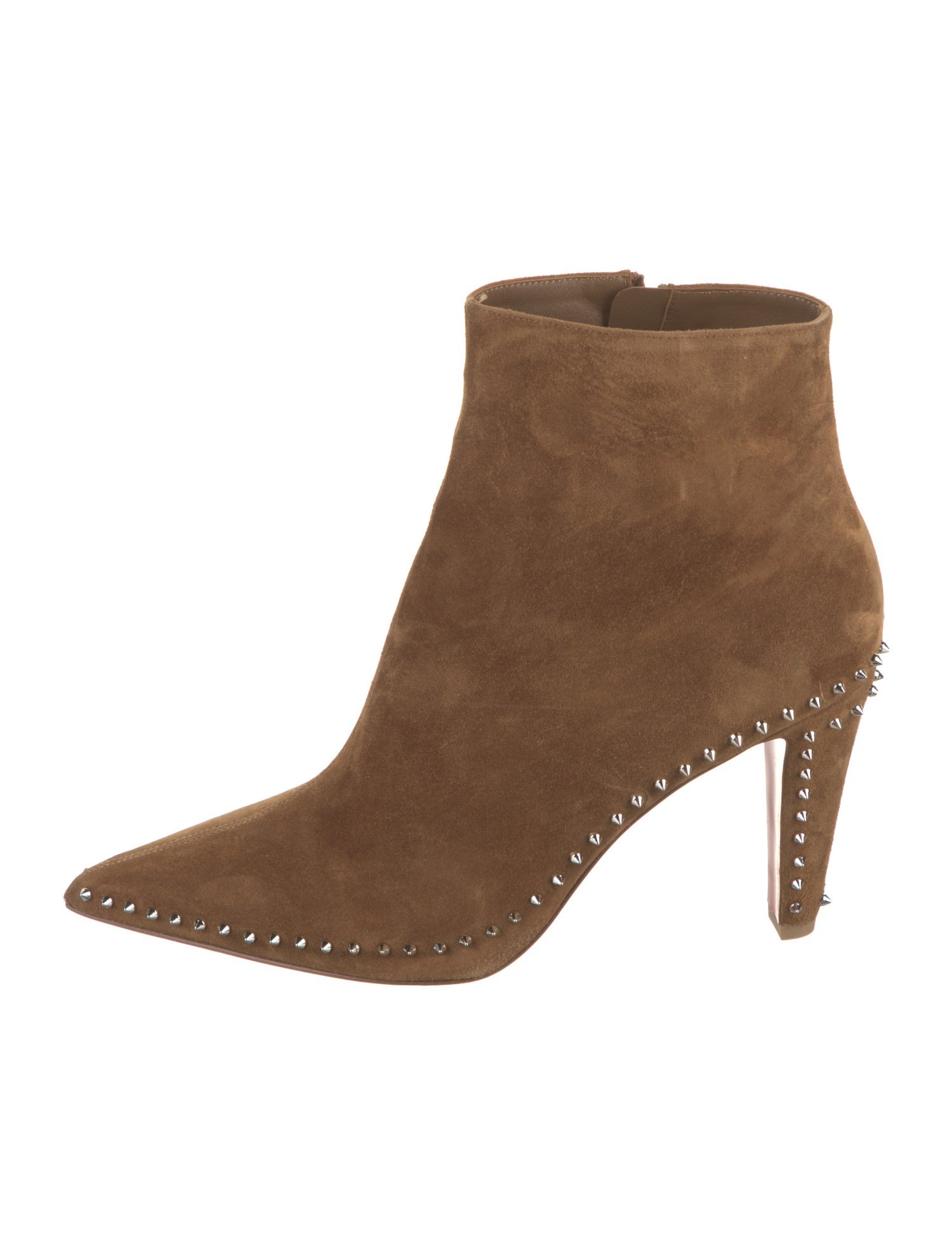 Christian Louboutin Suede Studded Accents Boots