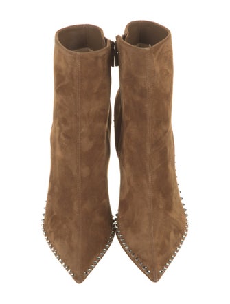 Christian Louboutin Suede Studded Accents Boots