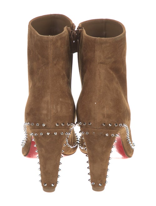 Christian Louboutin Suede Studded Accents Boots