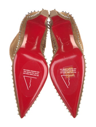 Christian Louboutin Suede Studded Accents Boots