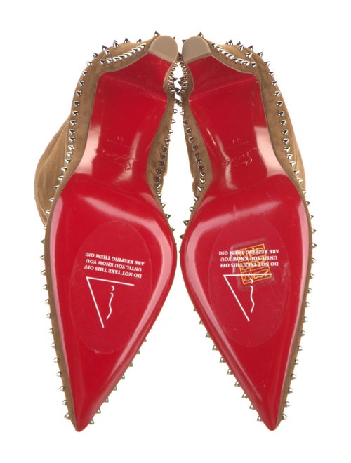 Christian Louboutin Suede Studded Accents Boots