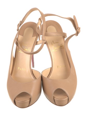 Christian Louboutin Leather Slingback Sandals