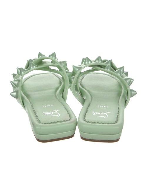 Christian Louboutin Spike Accents Leather Slides