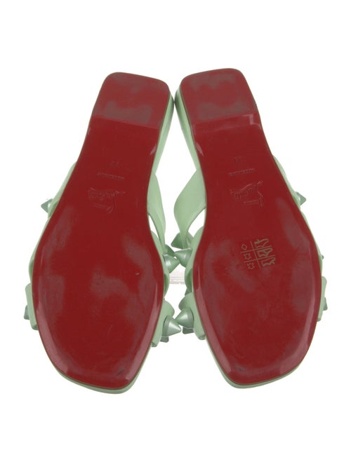 Christian Louboutin Spike Accents Leather Slides