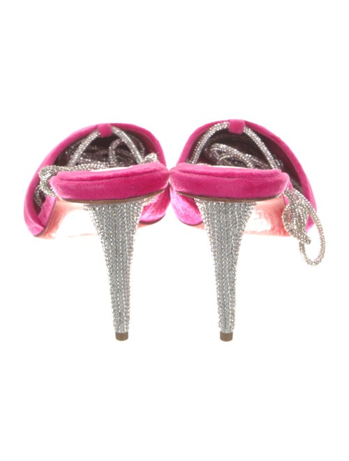 Christian Louboutin Velvet Crystal Embellishments Slingback Pumps