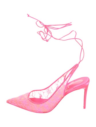 Christian Louboutin Lace Slingback Pumps