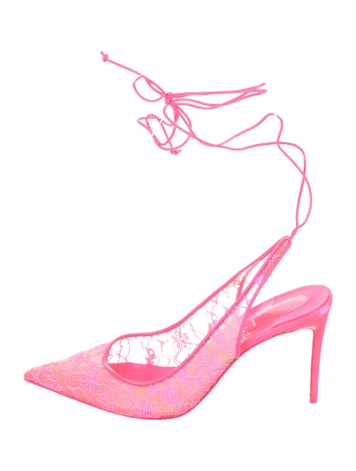 Christian Louboutin Lace Slingback Pumps