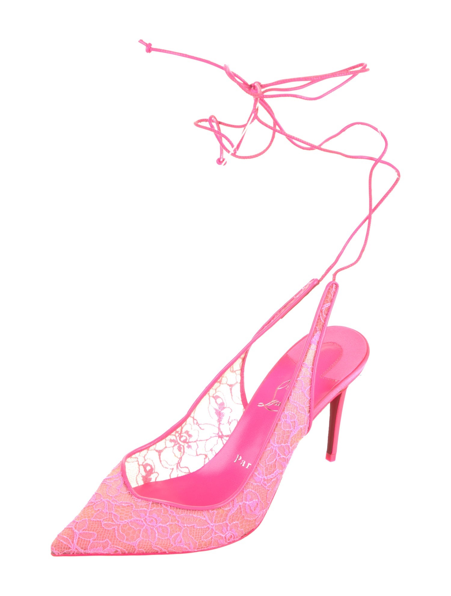 Christian Louboutin Lace Slingback Pumps