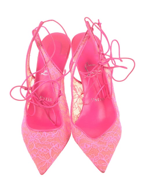 Christian Louboutin Lace Slingback Pumps