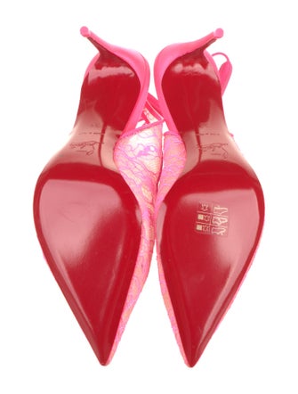 Christian Louboutin Lace Slingback Pumps