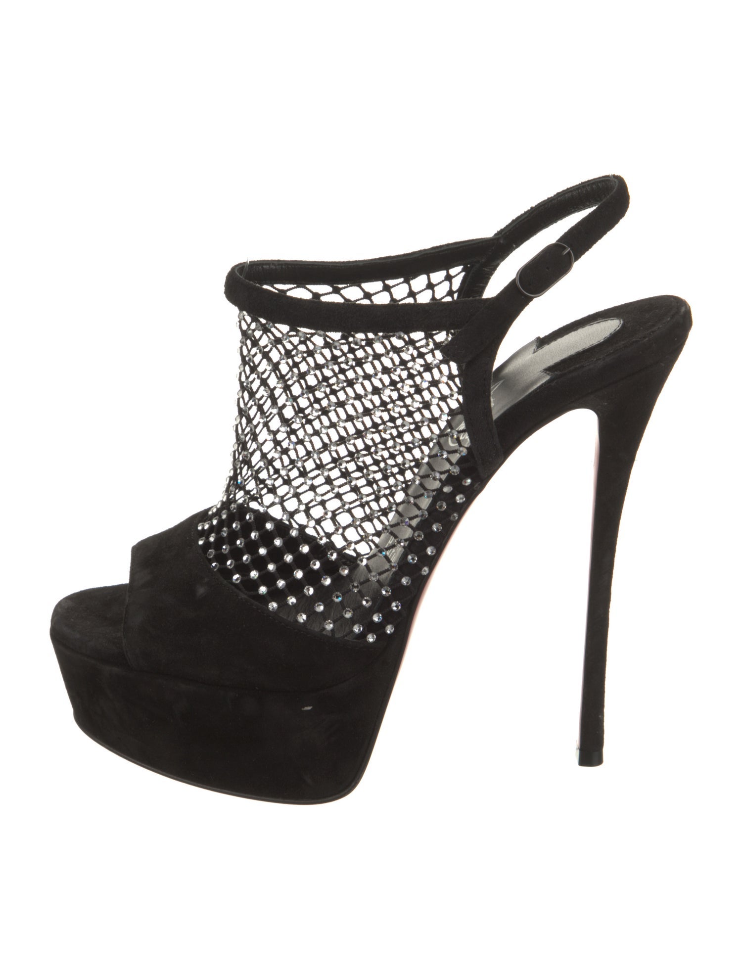 Christian Louboutin Suede Slingback Sandals