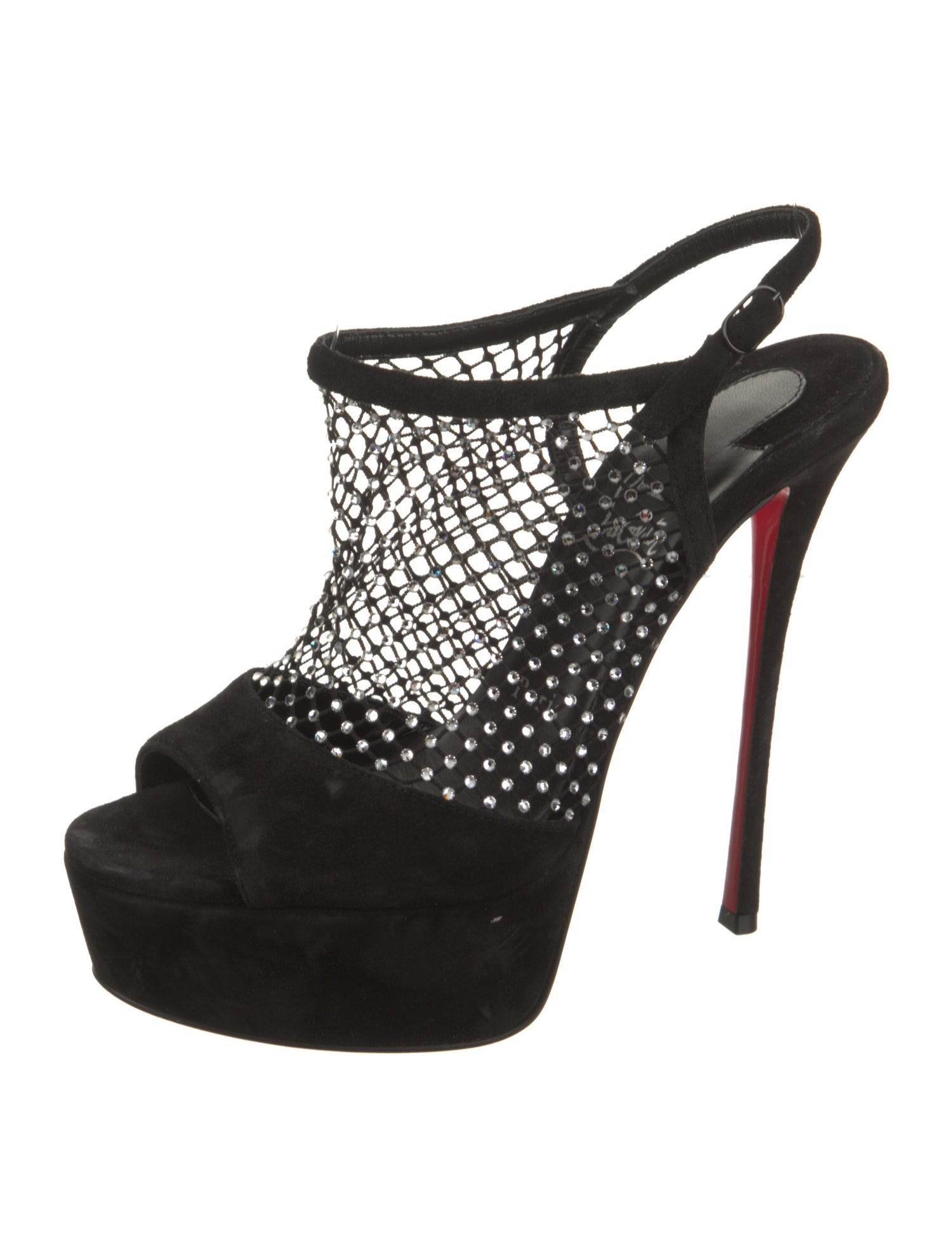 Christian Louboutin Suede Slingback Sandals