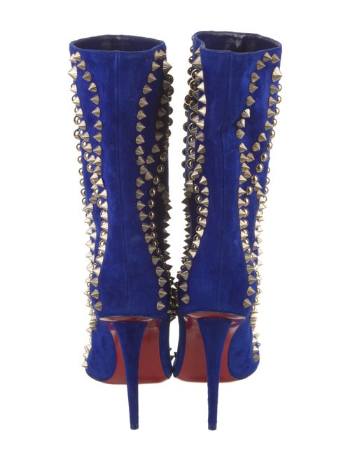 Christian Louboutin Suede Studded Accents Boots