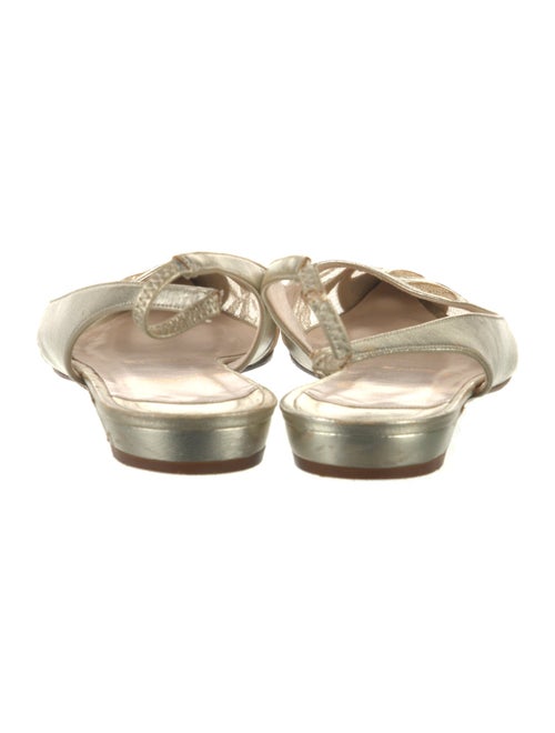 Christian Louboutin Leather Mesh Accents Slingback Flats