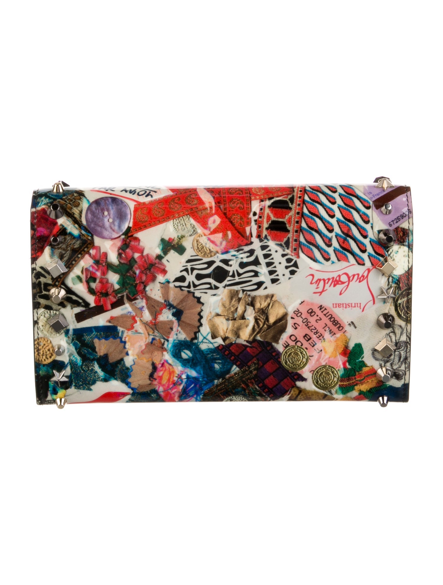 Christian Louboutin Patent Leather Printed Wristlet