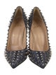 Christian Louboutin Spike Accents Denim Pumps