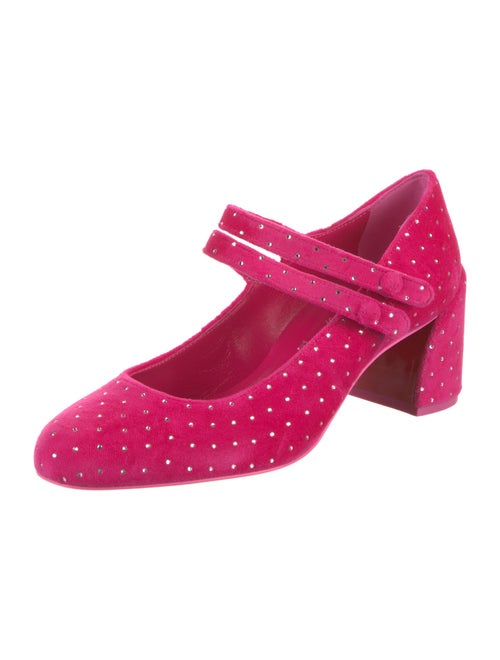 Christian Louboutin Velvet Crystal Embellishments Pumps