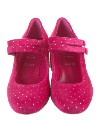 Christian Louboutin Velvet Crystal Embellishments Pumps