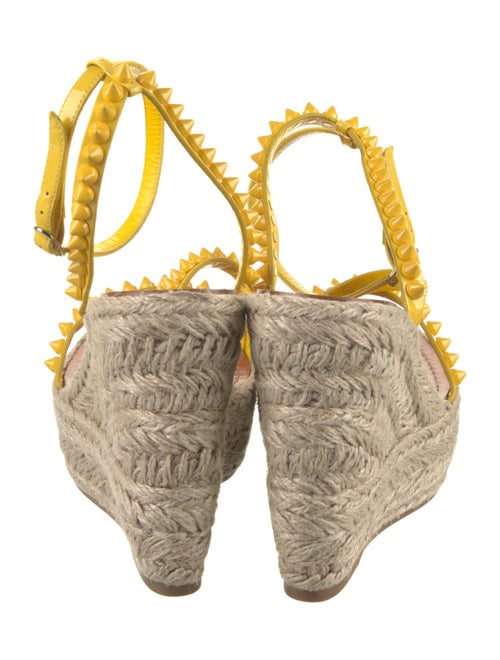 Christian Louboutin Patent Leather Colorblock Pattern Espadrilles