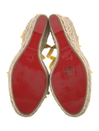Christian Louboutin Patent Leather Colorblock Pattern Espadrilles