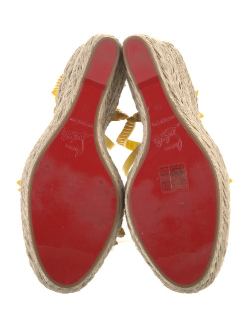 Christian Louboutin Patent Leather Colorblock Pattern Espadrilles