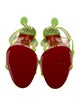 Christian Louboutin PVC Leather Trim Embellishment Slingback Sandals