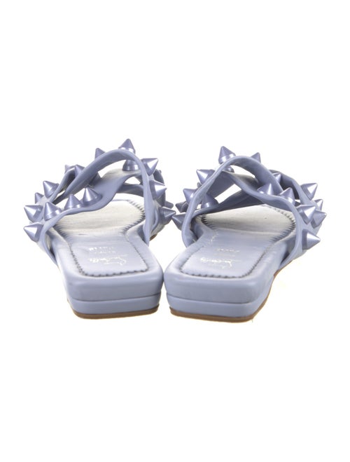 Christian Louboutin Leather Studded Accents Slides