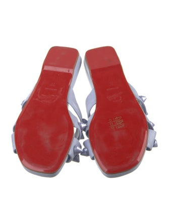 Christian Louboutin Leather Studded Accents Slides