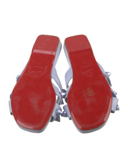 Christian Louboutin Leather Studded Accents Slides