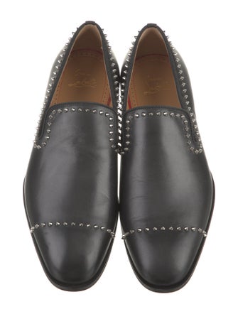 Christian Louboutin Leather Studded Accents Loafers