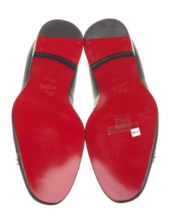 Christian Louboutin Leather Studded Accents Loafers