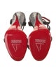Christian Louboutin Suede Crystal Embellishments Slingback Sandals