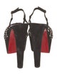 Christian Louboutin Suede Crystal Embellishments Slingback Sandals
