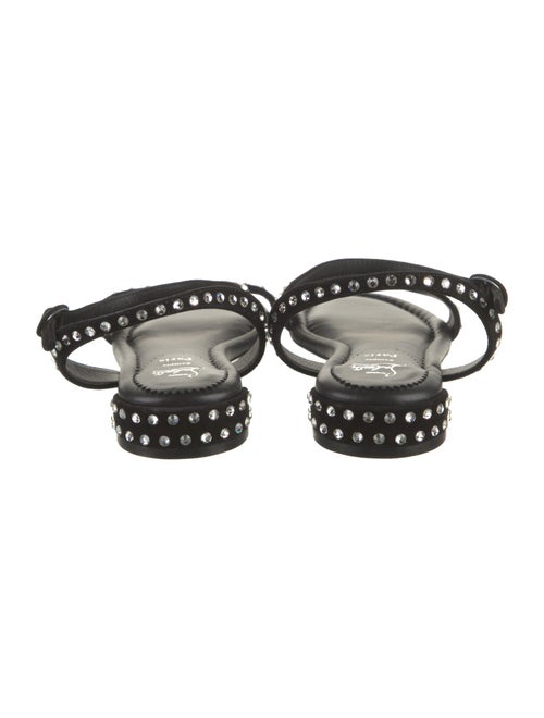 Christian Louboutin Suede Crystal Embellishments Sandals
