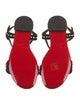 Christian Louboutin Suede Crystal Embellishments Sandals
