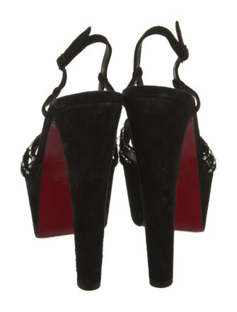 Christian Louboutin Suede Slingback Sandals