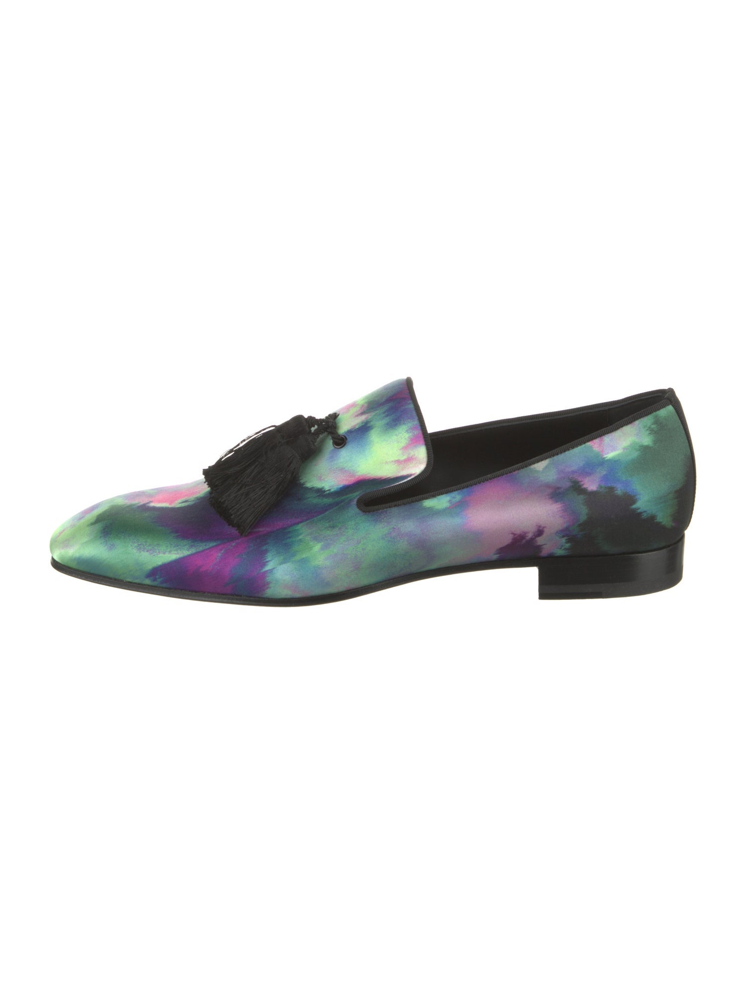 Christian Louboutin Satin Tie-Dye Print Loafers