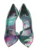 Christian Louboutin Satin Printed D'Orsay Pumps