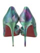 Christian Louboutin Satin Printed D'Orsay Pumps