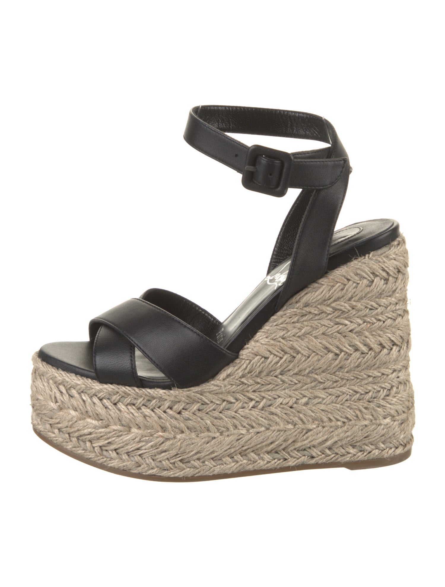 Christian Louboutin Leather Colorblock Pattern Espadrilles