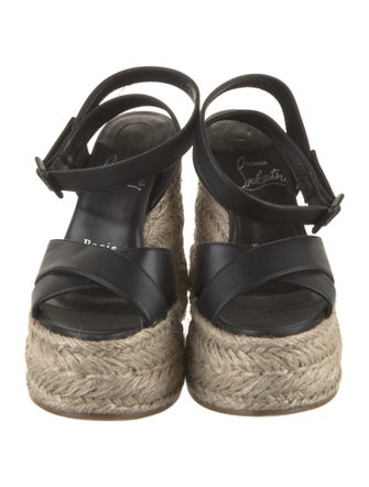 Christian Louboutin Leather Colorblock Pattern Espadrilles