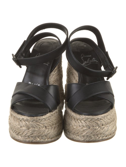 Christian Louboutin Leather Colorblock Pattern Espadrilles