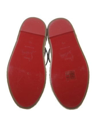 Christian Louboutin Leather Colorblock Pattern Espadrilles