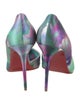 Christian Louboutin Satin Printed D'Orsay Pumps