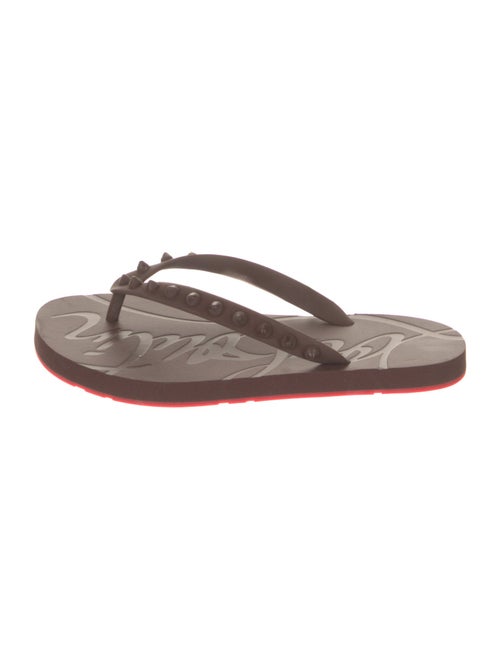 Christian Louboutin Rubber Studded Accents Flip Flops