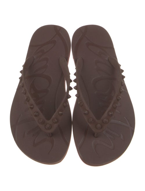 Christian Louboutin Rubber Studded Accents Flip Flops