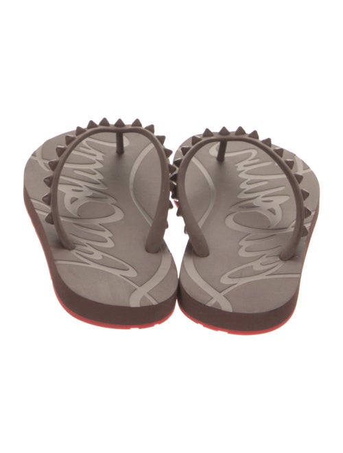 Christian Louboutin Rubber Studded Accents Flip Flops