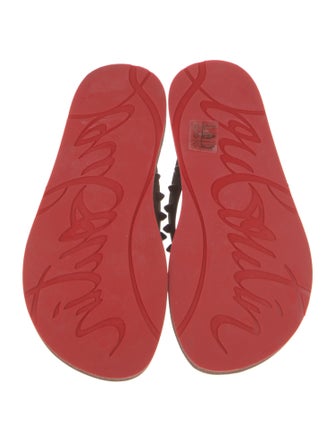 Christian Louboutin Rubber Studded Accents Flip Flops