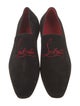 Christian Louboutin Suede Crystal Embellishments Slippers