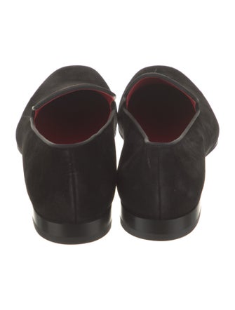 Christian Louboutin Suede Crystal Embellishments Slippers